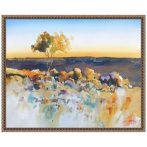 Amanti Art Silverton View Trees Framed Canvas Wall Art Print