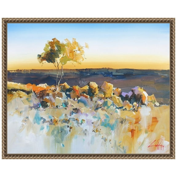 Amanti Art Silverton View Trees Framed Canvas Wall Art Print