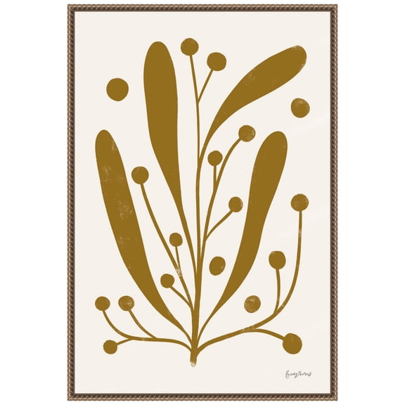 Amanti Art Simple Botanical IV Framed Canvas Wall Art Print