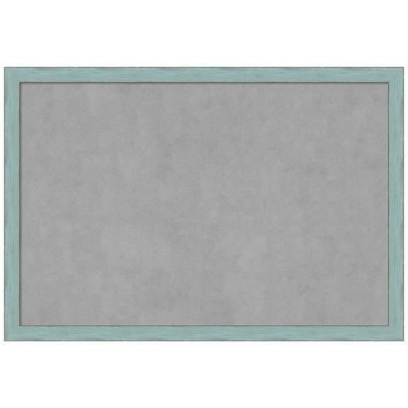 Amanti Art Sky Blue Rustic Framed Magnetic Board 38 x 26 in.