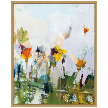 Amanti Art Spontaneous Summer Flowers Framed Canvas Wall Art Print