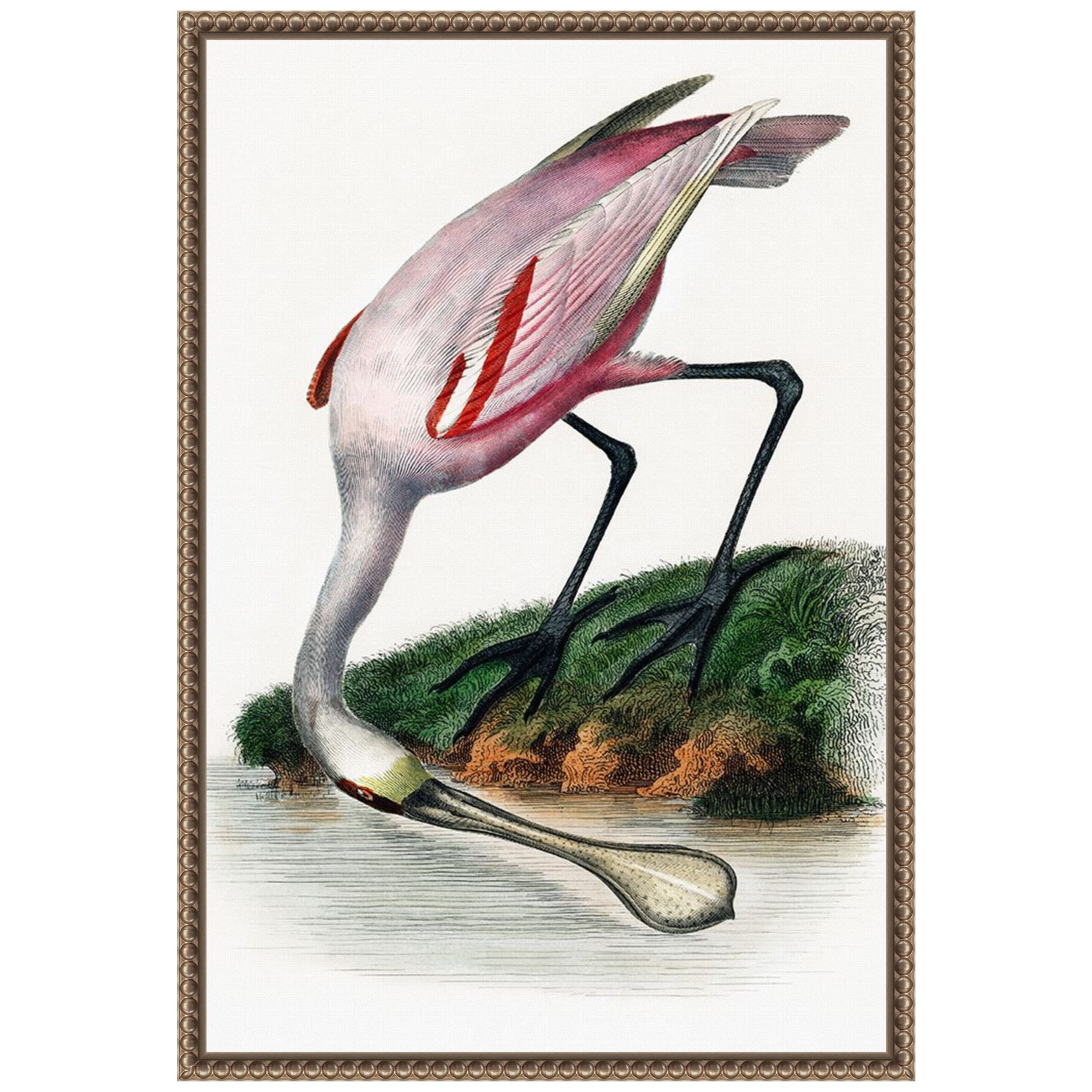 Small Nautical Crane Print on Canvas with Float Frame