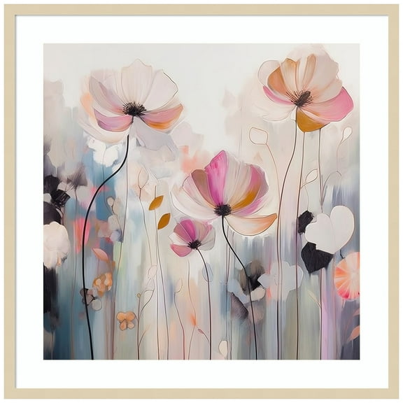 Amanti Art Spring Fling Flowers IV Wood Framed Wall Art Print
