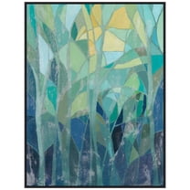 Amanti Art Stained Glass Forest I Framed Canvas Wall Art Print