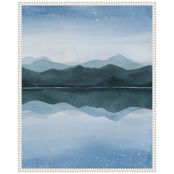 Amanti Art Starry Lake Reflections II Framed Canvas Wall Art Print