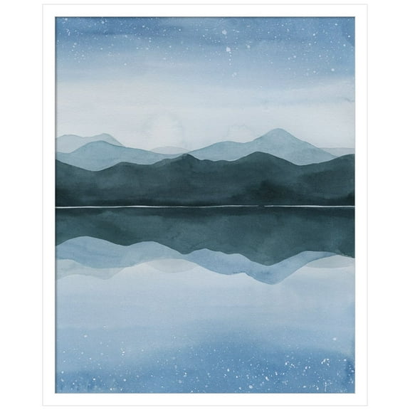 Amanti Art Starry Lake Reflections II Wood Framed Wall Art Print