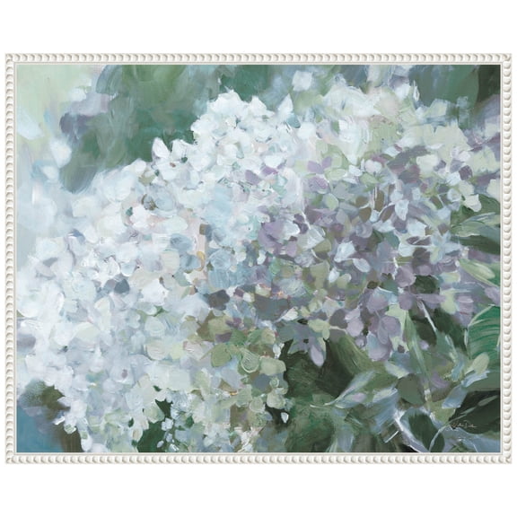 Amanti Art Subtle Shifts Hydrangea Framed Canvas Wall Art Print