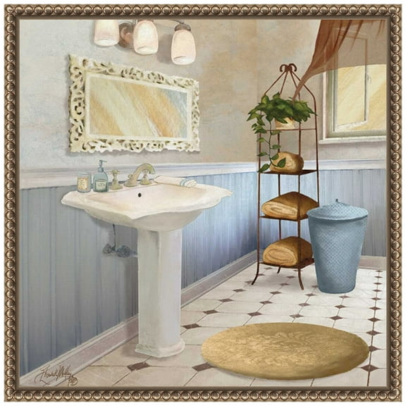 Amanti Art Sundance Bath II Framed Canvas Wall Art Print