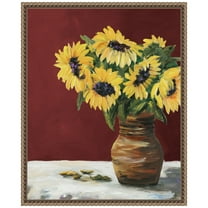 Amanti Art Sunflowers Framed Canvas Wall Art Print