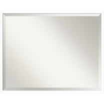 Amanti Art Svelte White Beveled Wood Wall Mirror 25.5 x 19.5 in.