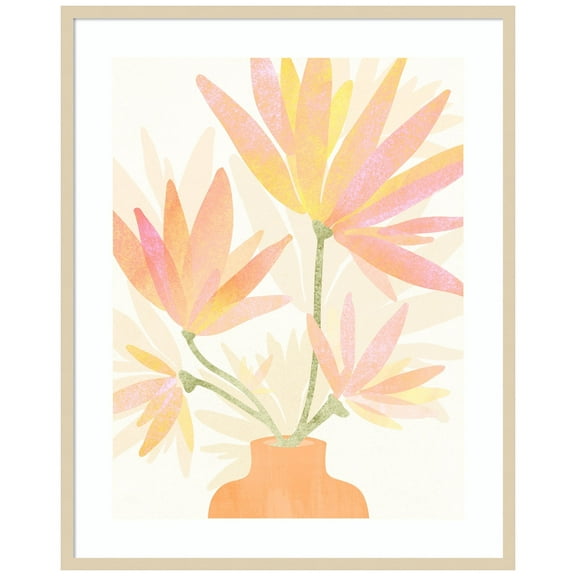 Amanti Art Sweet Pink Floral Wood Framed Wall Art Print