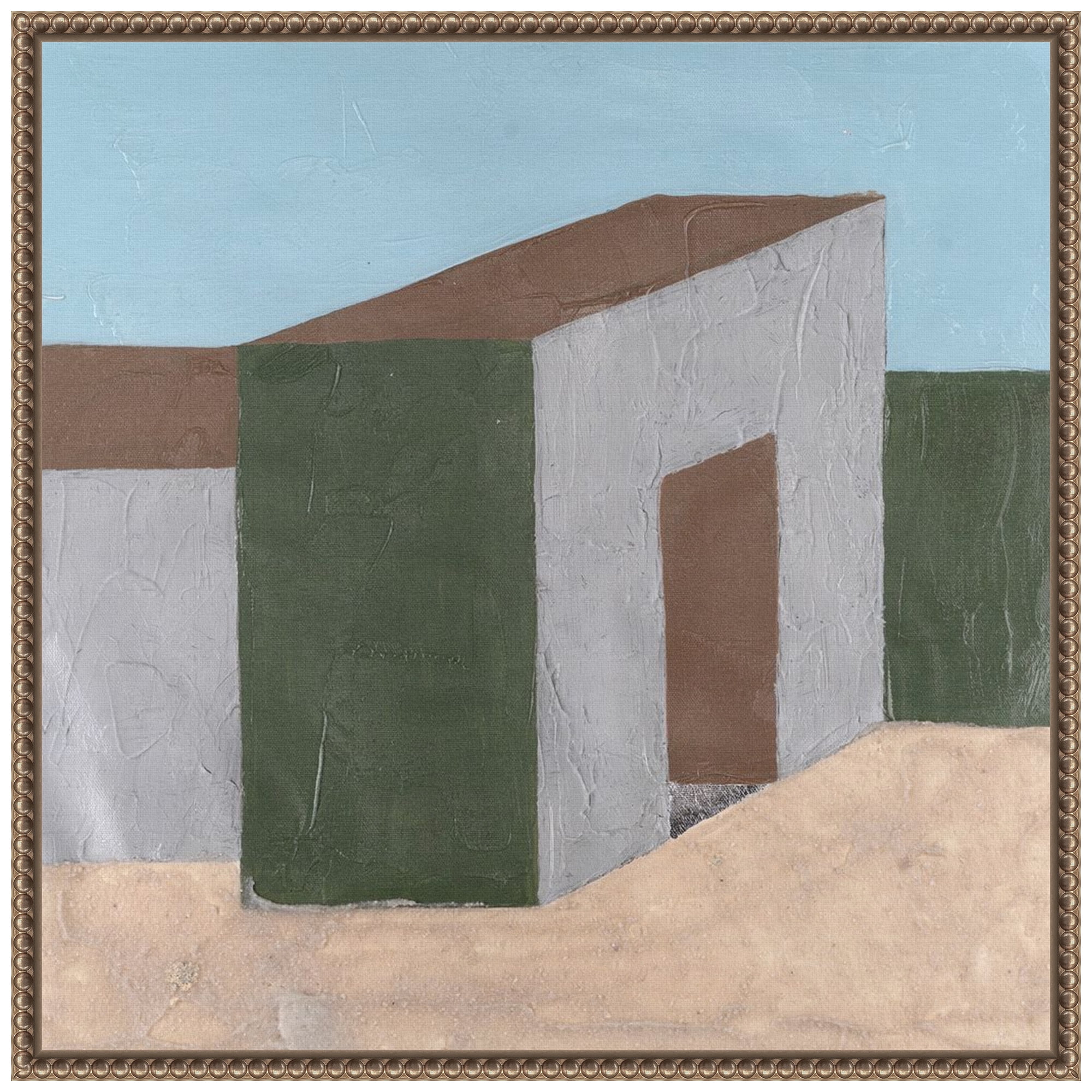 Textured Facades IV Abstract Canvas Print with Bronze Frame