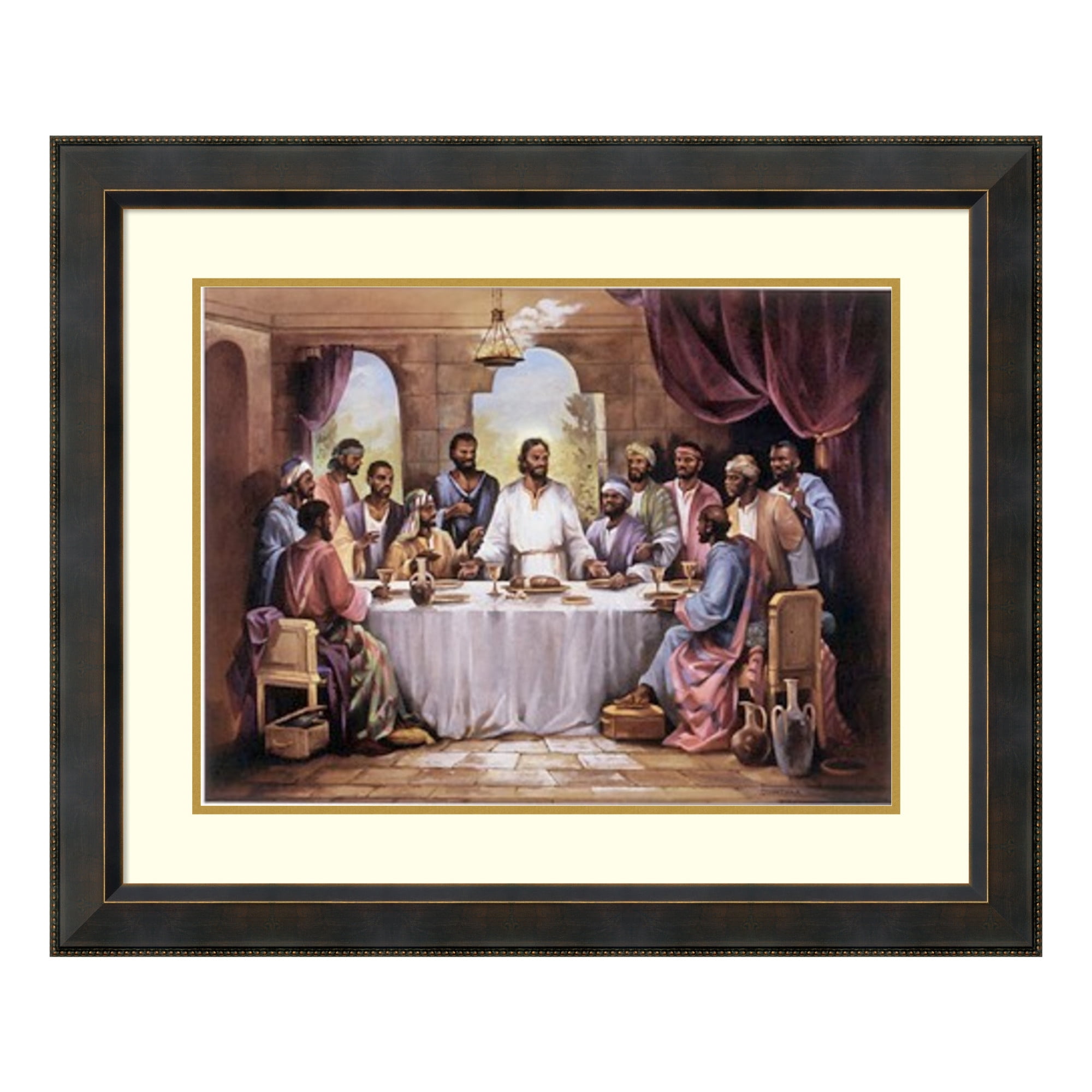 The Last Supper Bronze Framed Religious Wall Art Print