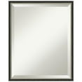 thumbnail image 1 of Amanti Art Theo Black Silver Narrow Beveled Wood Bathroom Wall Mirror, 1 of 10
