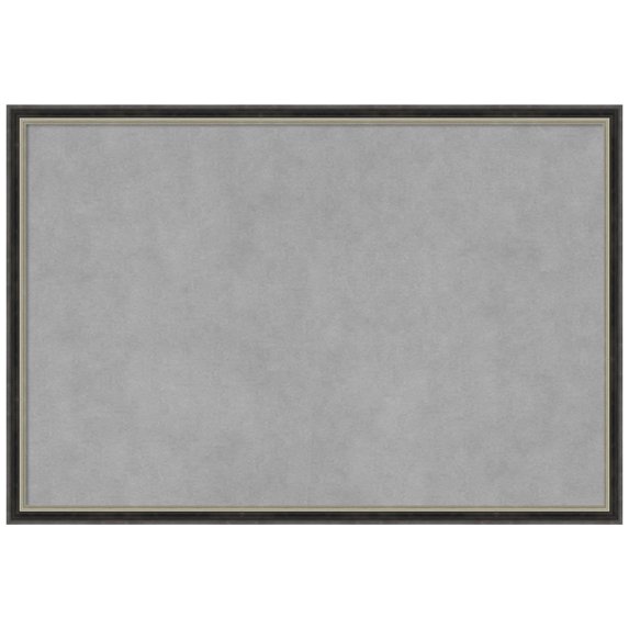 Amanti Art Theo Black Silver Narrow Framed Magnetic Board 25 x 17 in.
