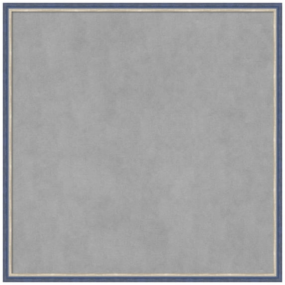 Amanti Art Theo Blue Narrow Framed Magnetic Board 25 x 25 in.