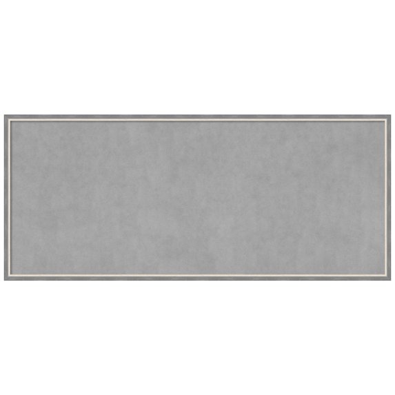 Amanti Art Theo Grey Narrow Framed Magnetic Board 49 x 21 in.