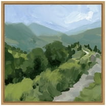 Amanti Art Tree Lined Path I Framed Canvas Wall Art Print