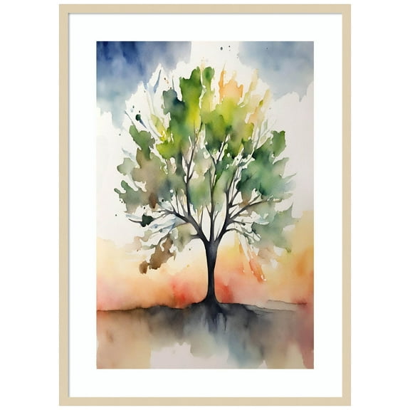 Amanti Art Tree of Color Wood Framed Wall Art Print
