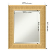 Amanti Art Trellis Gold Beveled Wood Bathroom Wall Mirror