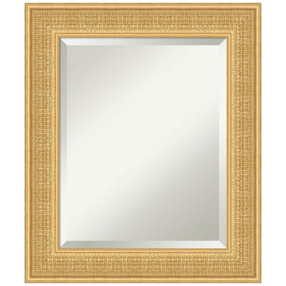 Amanti Art Trellis Gold Beveled Wood Wall Mirror 25.75 x 21.75 in.
