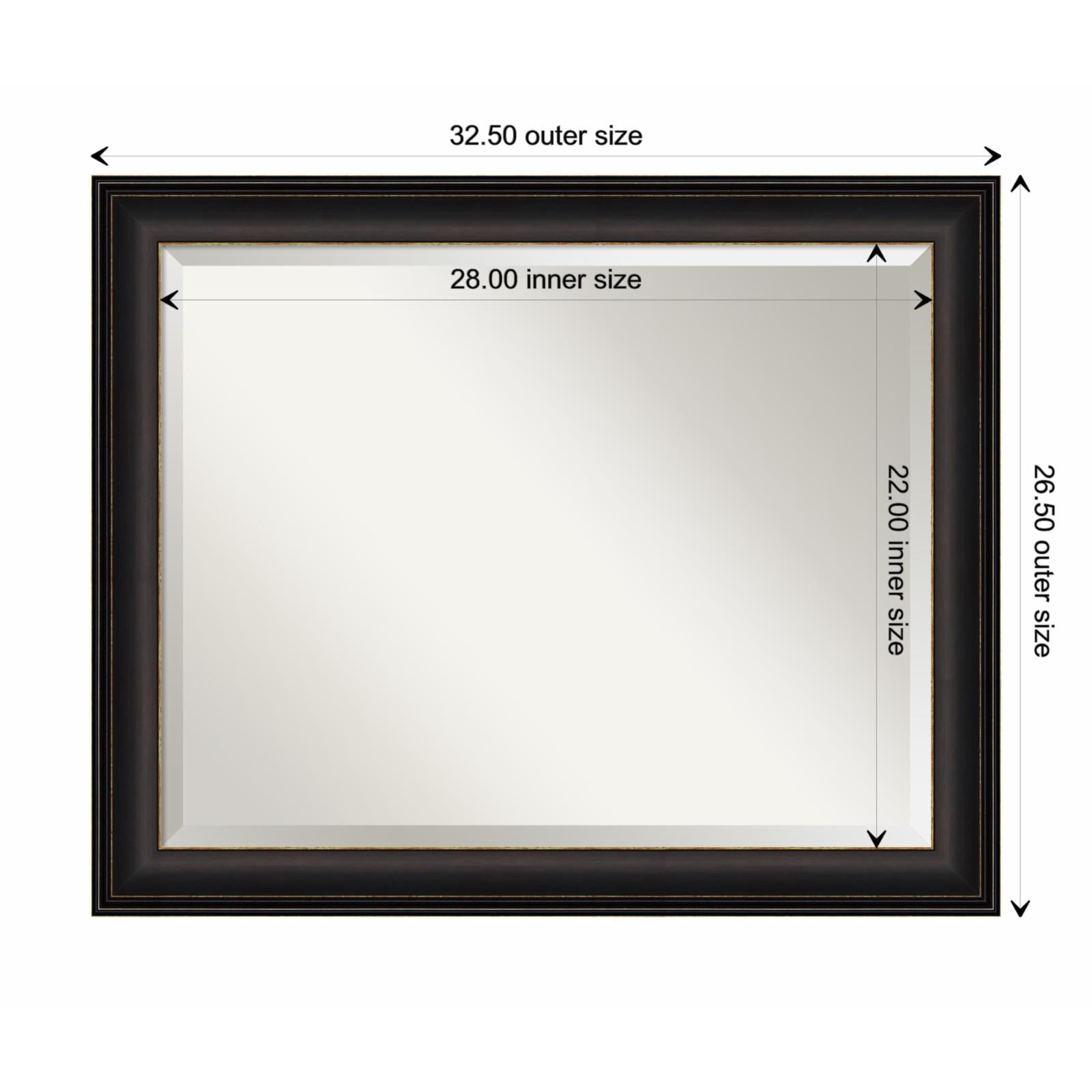 Trio Oil Rubbed Bronze Beveled Rectangular Wall Mirror