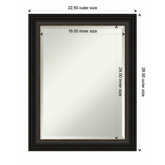 Amanti Art Trio Oil Rubbed Bronze Framed Wall Mirror - 20.50 x 24.50 in