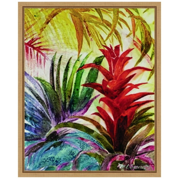 Amanti Art Tropic Botanicals VI Framed Canvas Wall Art Print