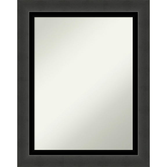Amanti Art Tuxedo Black Framed Non-Beveled Bathroom Vanity Wall Mirror - 23 x 29 in