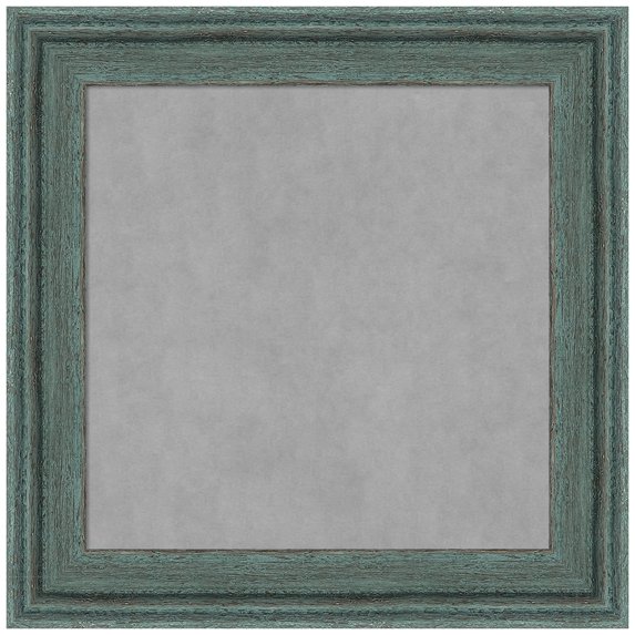 Amanti Art Upcycled Teal Grey Framed Magnetic Board 15 x 15 in.