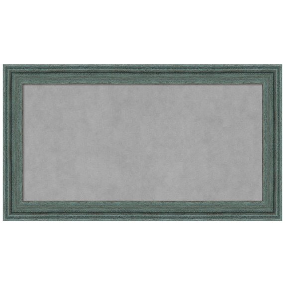 Amanti Art Upcycled Teal Grey Framed Magnetic Board 27 x 15 in.