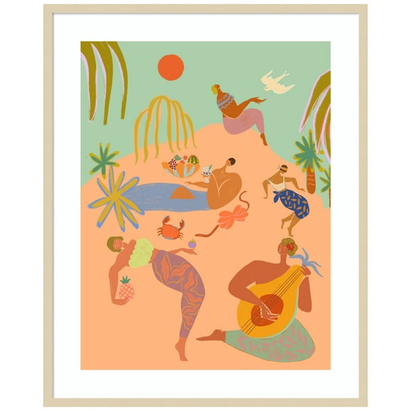 Amanti Art Vacation Wood Framed Wall Art Print