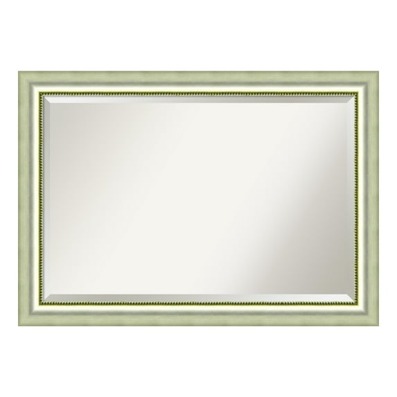 Amanti Art Vegas Silver Beveled Wood Wall Mirror 28.75 x 40.75 in.