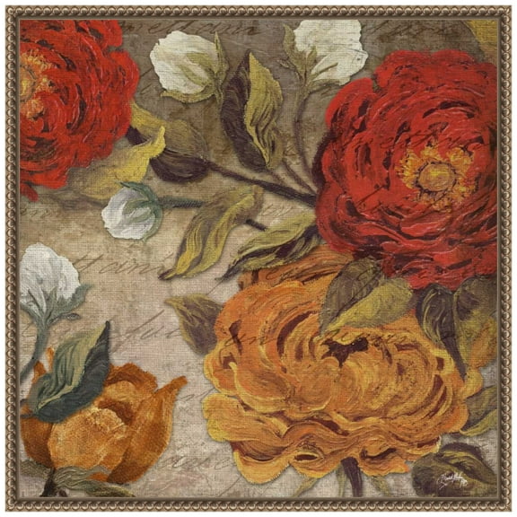 Amanti Art Versailles Bouquet I Framed Canvas Wall Art Print