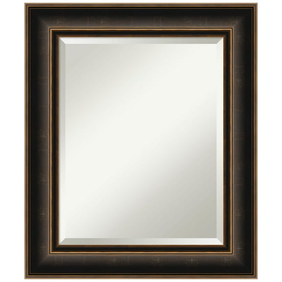 Amanti Art Villa Oil Rubbed Bronze Beveled Wood Wall Mirror 25.75 x 21.75 in.