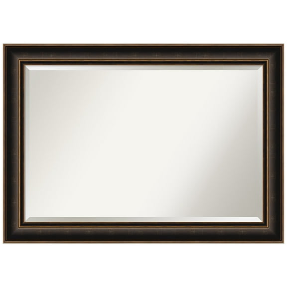Amanti Art Villa Oil Rubbed Bronze Beveled Wood Wall Mirror 29.75 x 41.75 in.