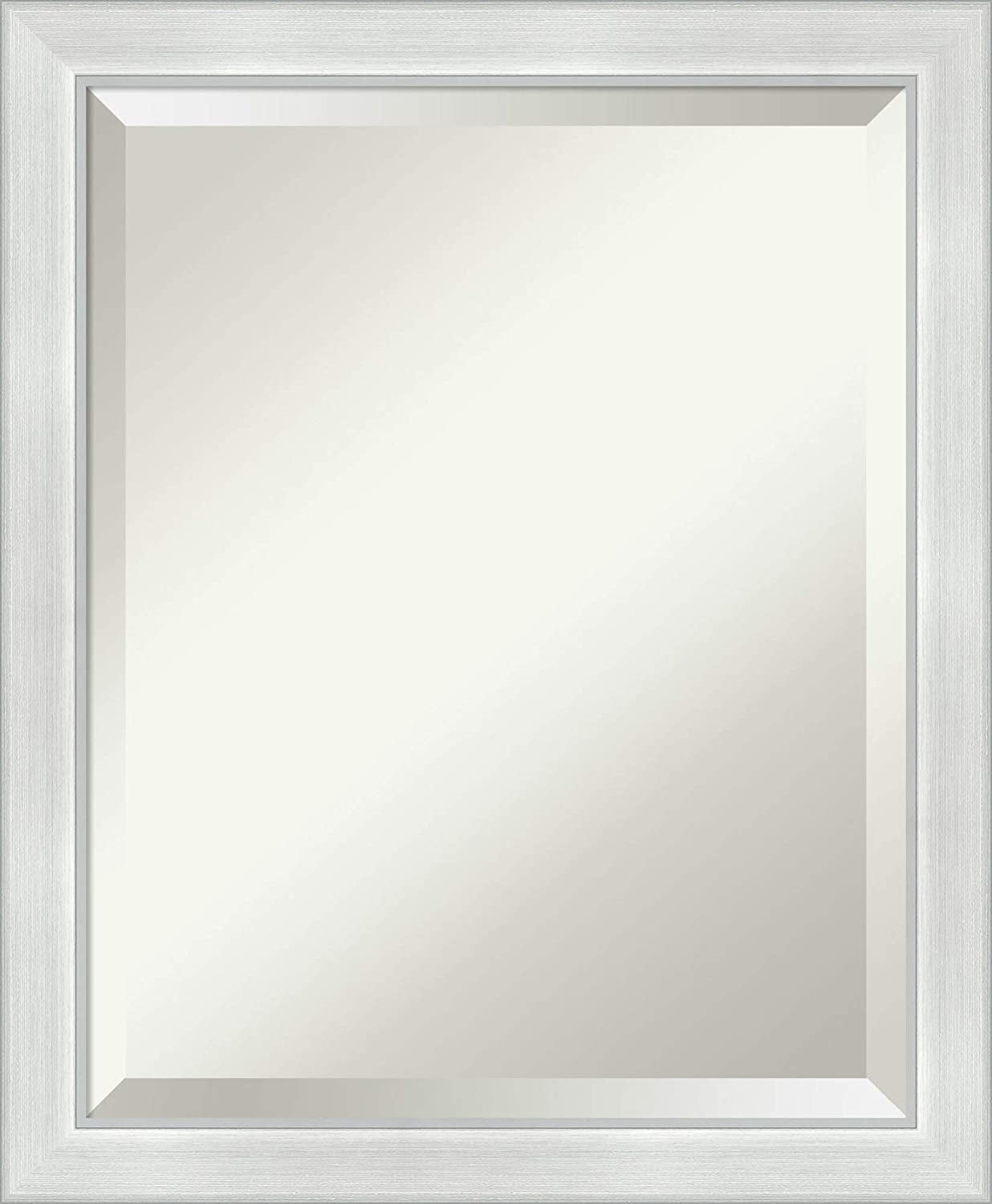 Vista Brushed Nickel 19" x 23" Rectangular Bathroom Vanity Wall Mirror