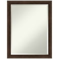 thumbnail image 1 of Amanti Art Warm Walnut Narrow Beveled Wood Bathroom Wall Mirror, 1 of 10