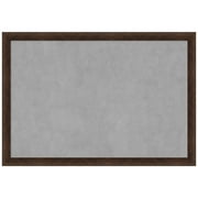 Amanti Art Warm Walnut Narrow Framed Magnetic Board 39 x 27 in.