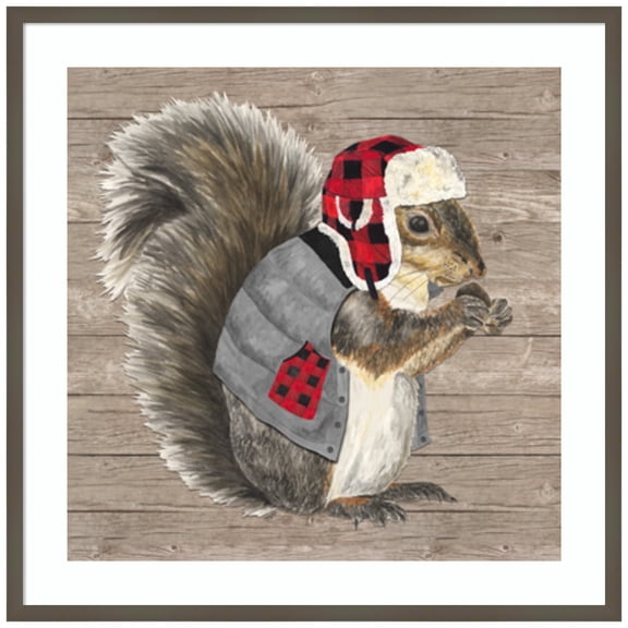 Amanti Art Warm in the Wilderness Squirrel Wood Framed Wall Art Print