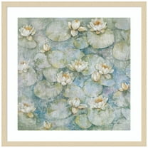 Amanti Art Water Lilies Wood Framed Wall Art Print