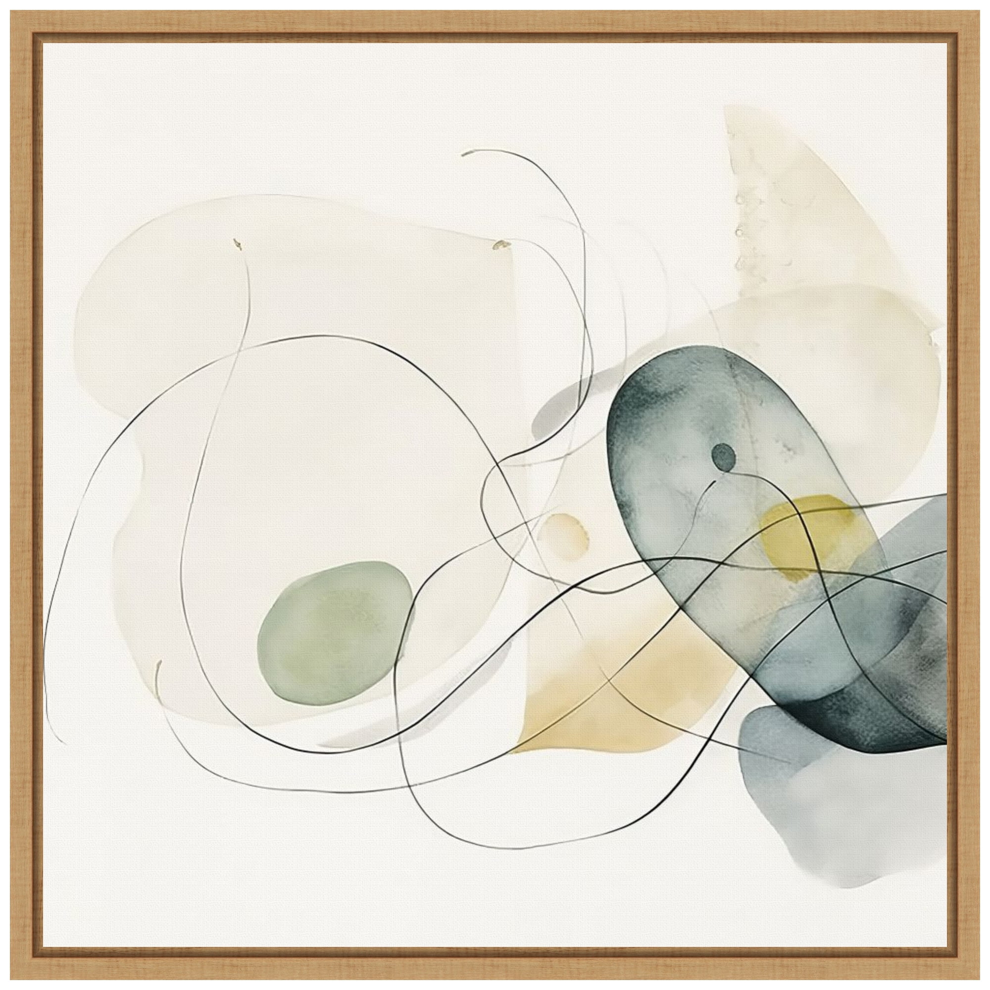 Sylvie Maple Framed Watercolor Abstract Canvas Art Print, 22"