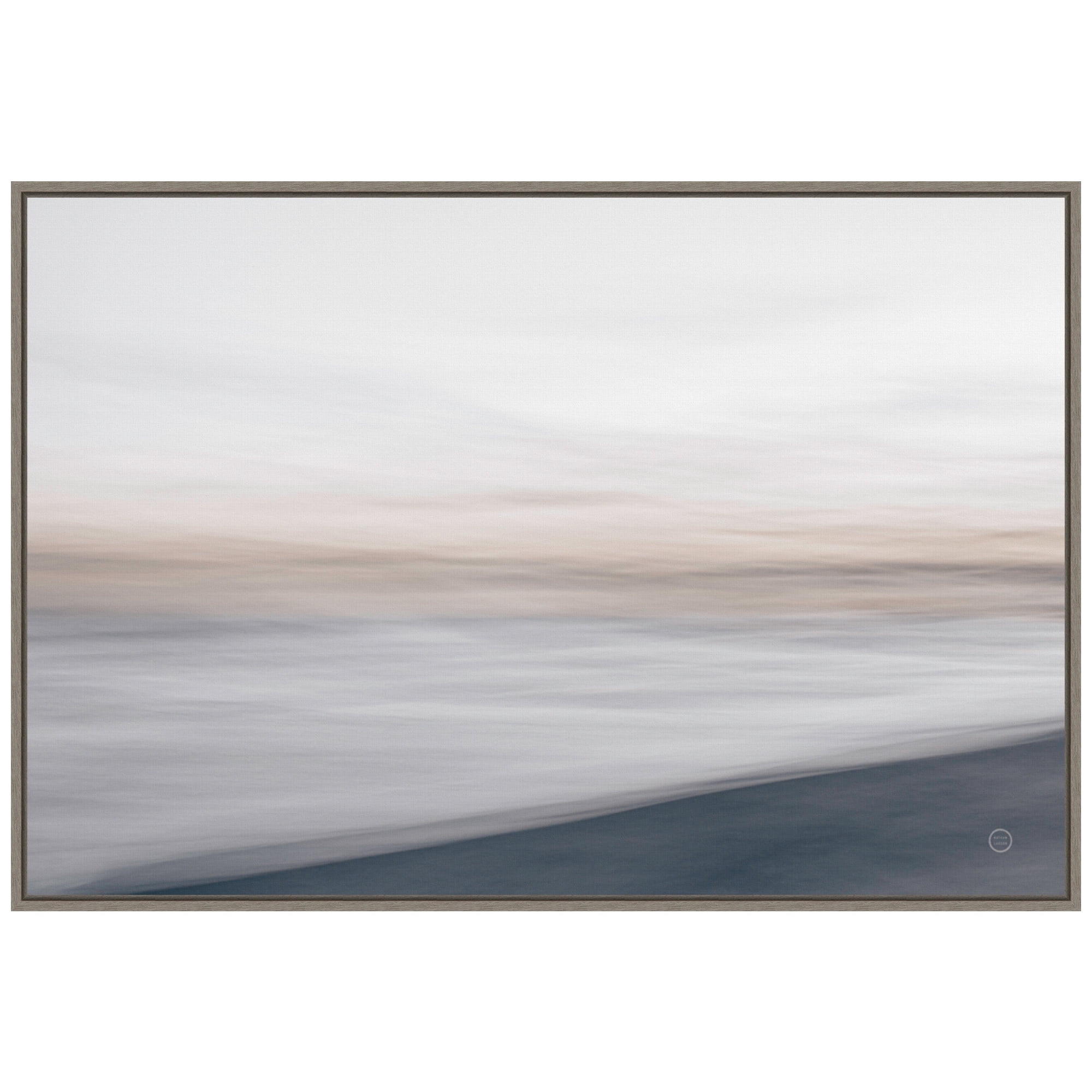 33" x 23" Waves Move Me I Framed Abstract Canvas Wall Art