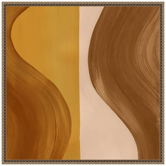 Amanti Art Wavy Clay II Framed Canvas Wall Art Print