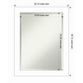 thumbnail image 1 of Amanti Art Wedge White Beveled Wood Wall Mirror 28.25 x 22.25 in., 1 of 5