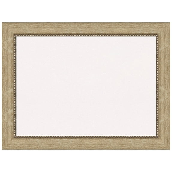 Amanti Art White Cork Board Framed Astor Champagne Bulletin Board 33 in. x 25 in.