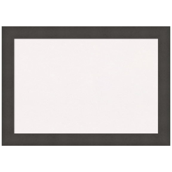 Amanti Art White Cork Board Framed Blaine Light Pewter Narrow Bulletin Board 28 in. x 20 in.