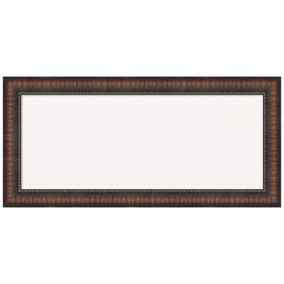Amanti Art White Cork Board Framed Caleb Brown Bulletin Board 34 in. x 16 in.