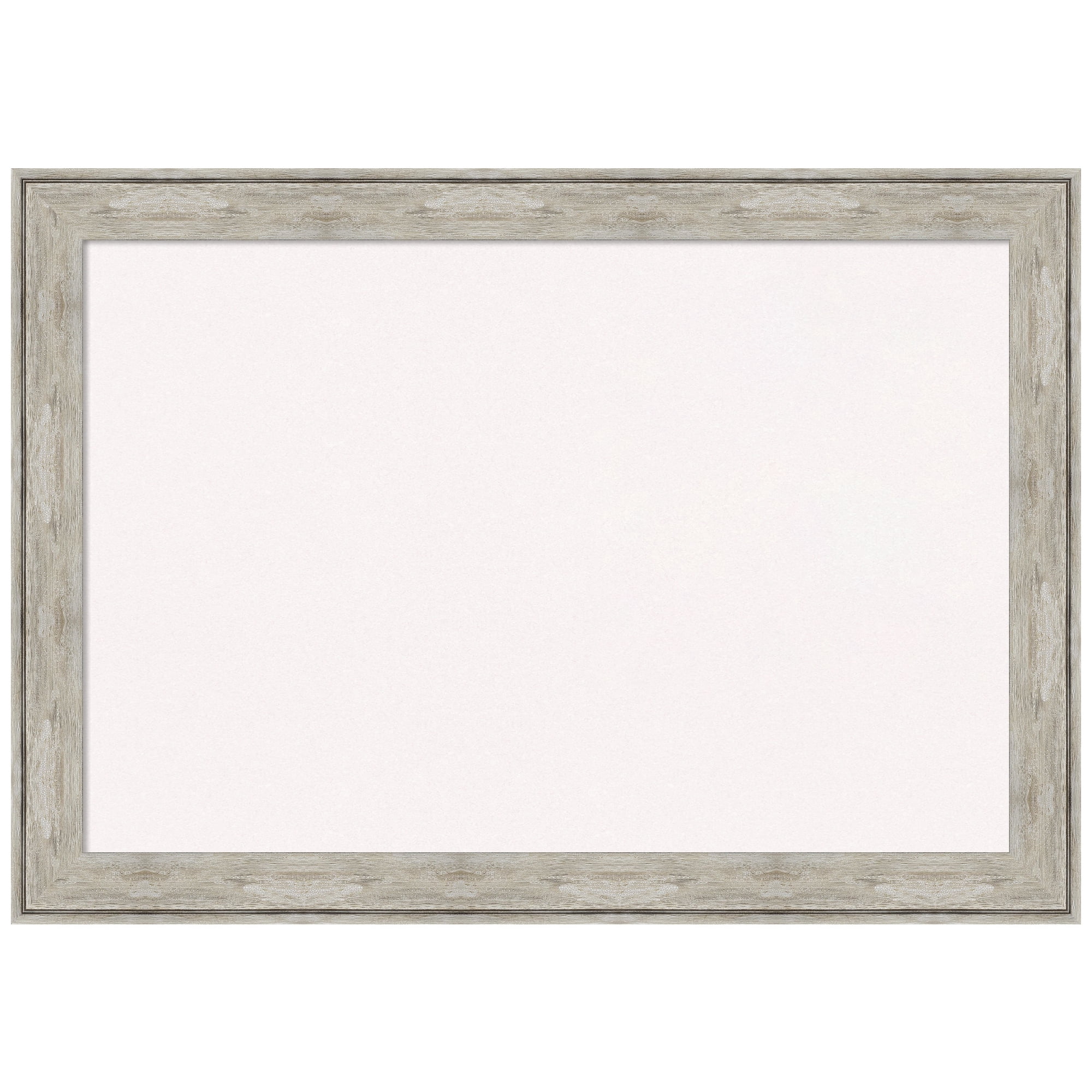 Amanti Art White Cork Board Framed Crackled Metallic Bulletin Board 41 in. x 29 in.