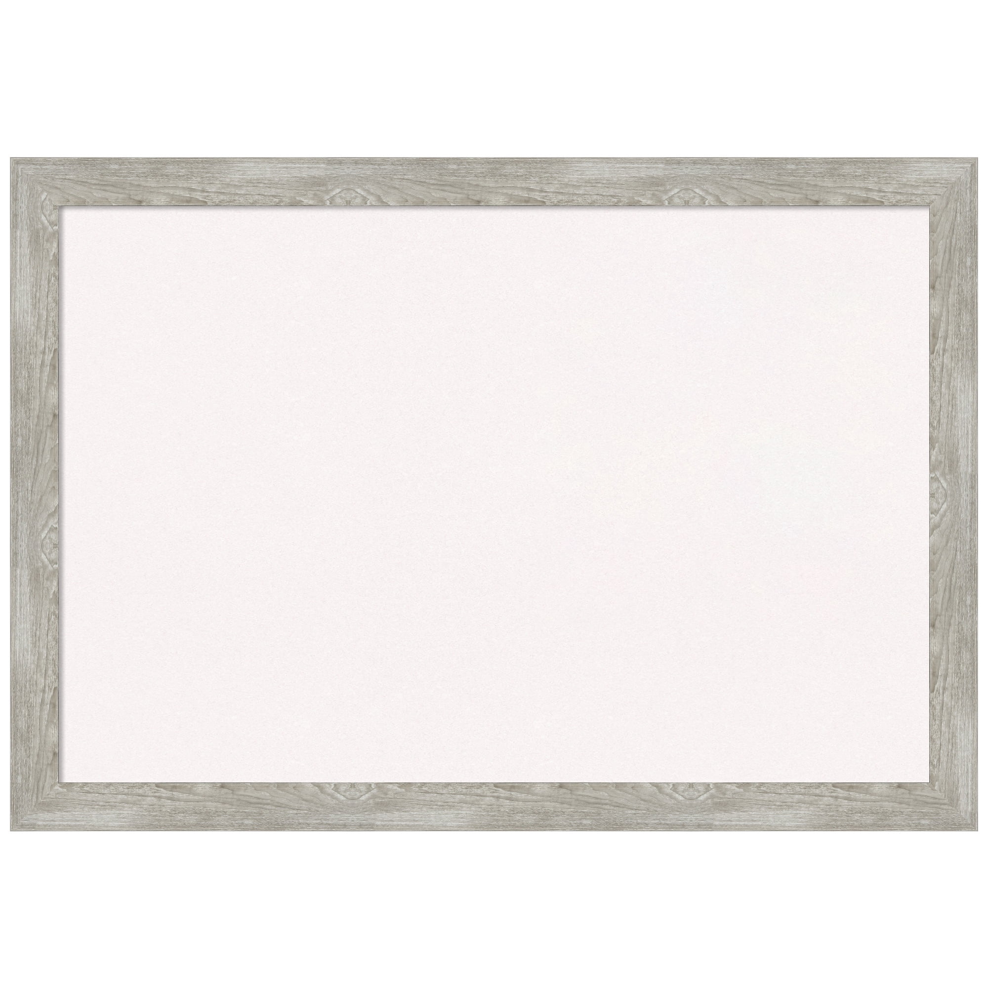 Amanti Art White Cork Board Framed Dove Greywash Narrow Bulletin Board 40 in. x 28 in.